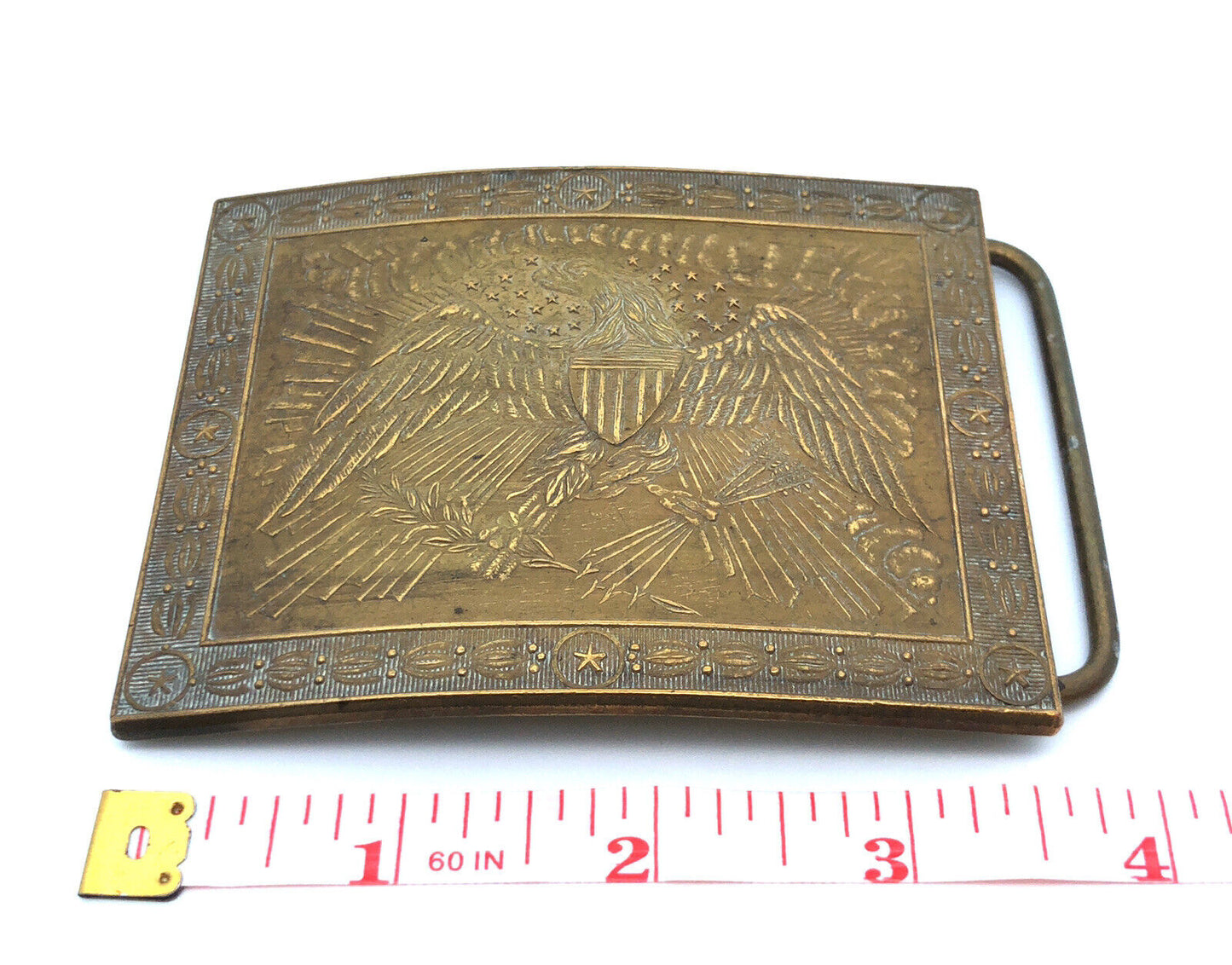 Retro Wilkinson Export Brass American Eagle Stars Stripes Statement Belt Buckle