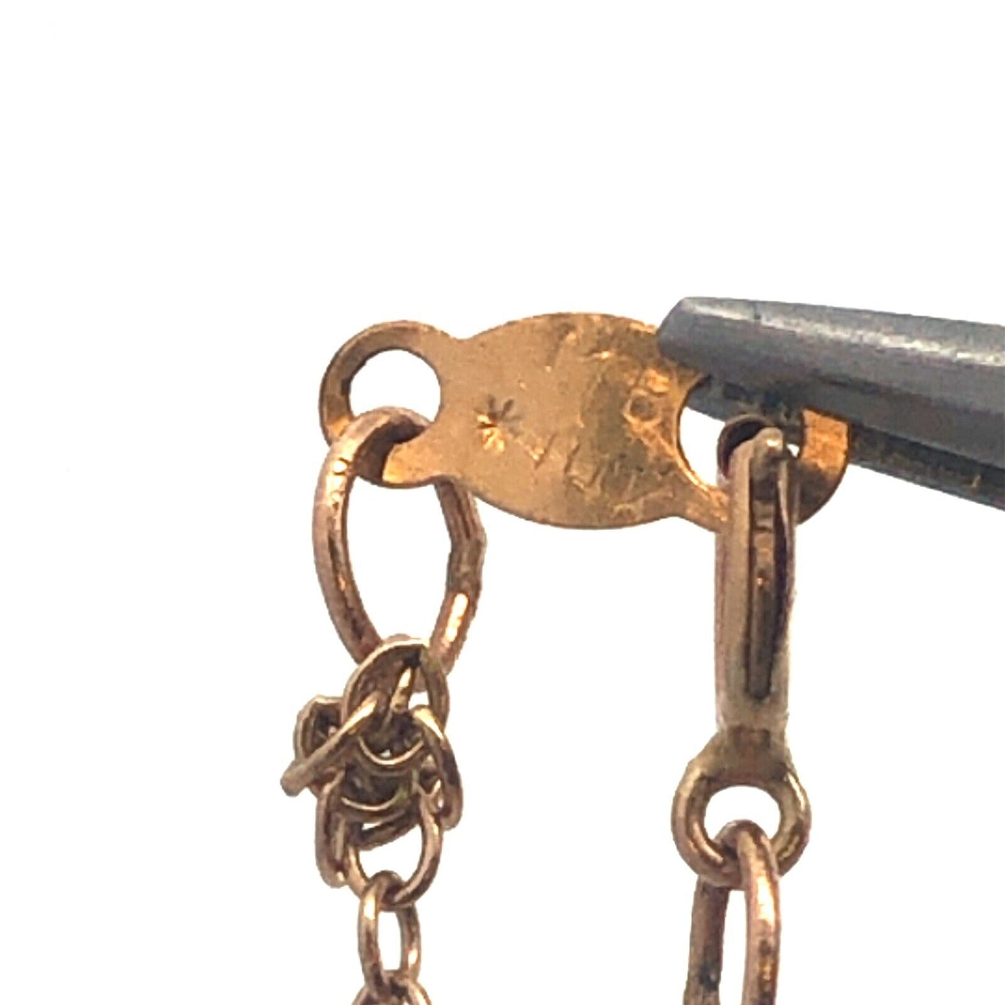 Designer 14K Yellow Gold Pearl Station Drop Dangle Chain Necklace