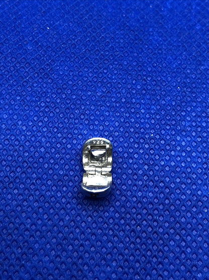 Authentic KALIA 925 Sterling Silver Petite Signature Slide Bracelet Clip Charm