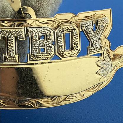 Gorgeous 10k Yellow Gold Diamond Hot Boy Chili Pepper Dangle Pendant