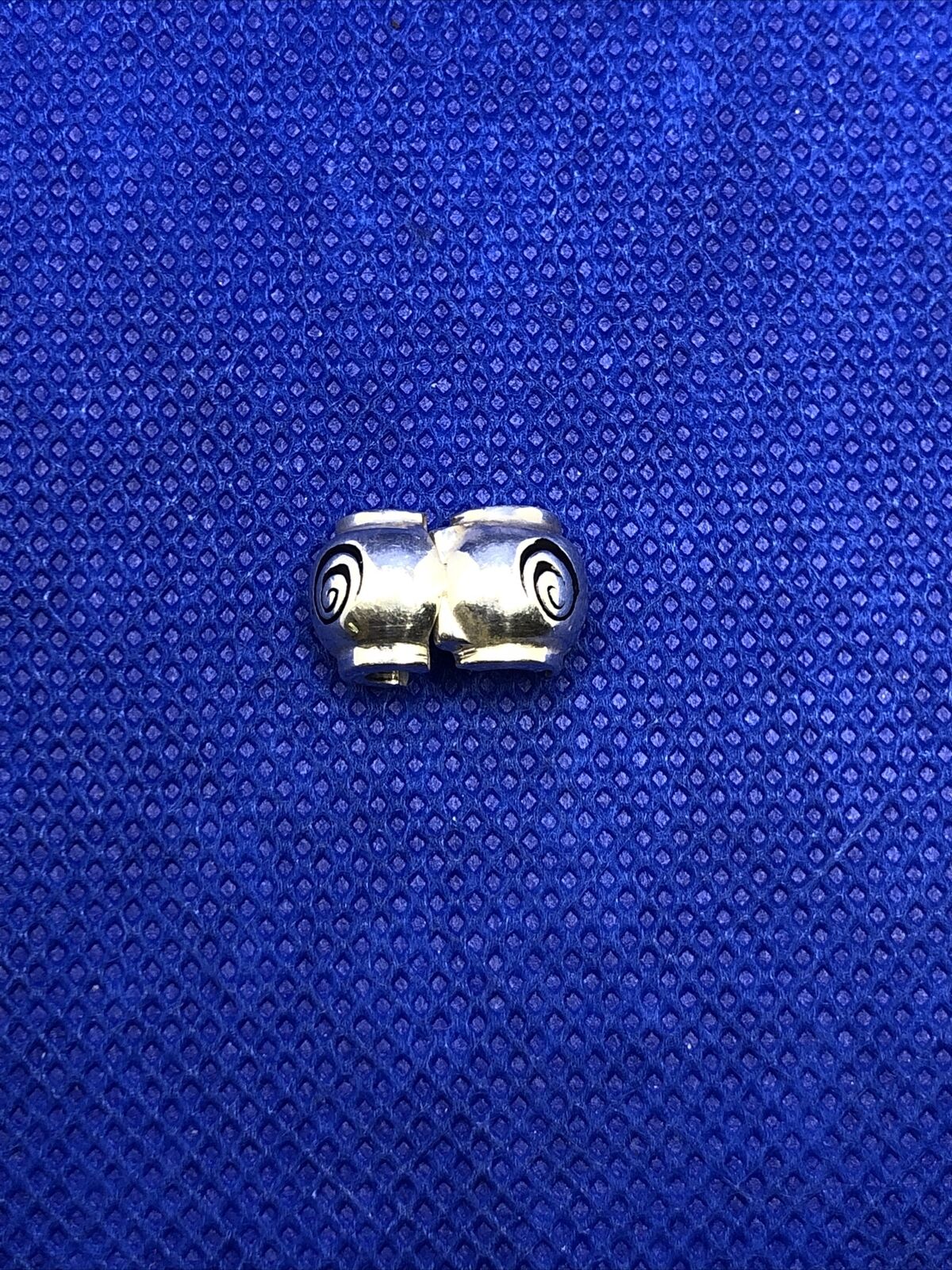 Authentic KALIA 925 Sterling Silver Scroll Swirl Slide Bracelet Clip Charm