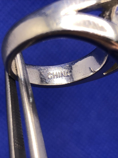 Designer PAJ 925 Sterling Silver Modernist Interlocked Entwined Knot Ring