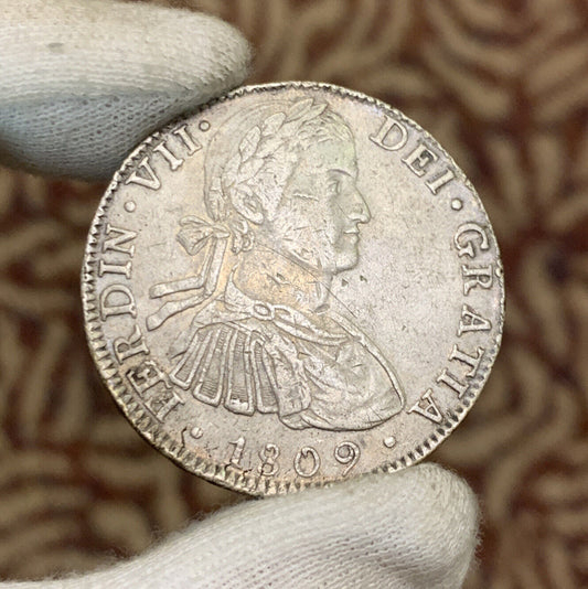 1809 Mo Mexico City 8 Reales Key Better Date .903 Silver Mexico Coin