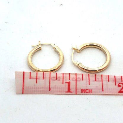 Designer 14K Yellow Gold Polished 3/4" Hoop Earrings