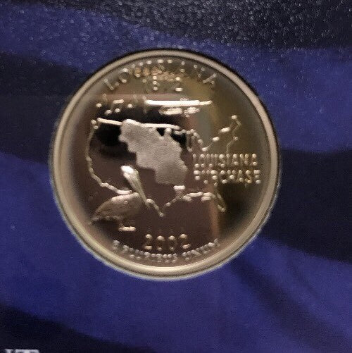 2002 S United States Mint Proof State Quarters 5 Coin Clad Set w/ Box/COA