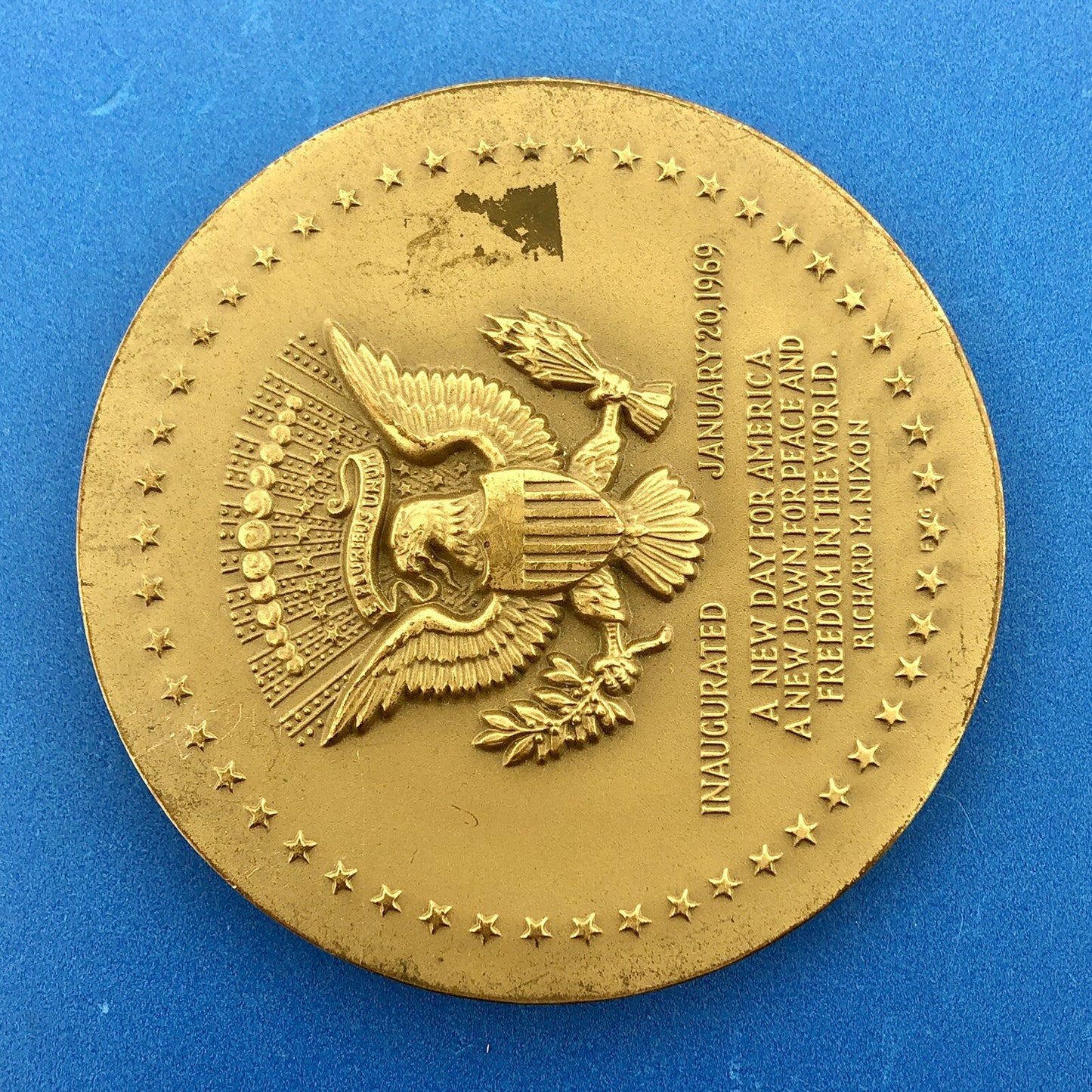 1969 United States Mint Richard Nixon Presidential Inauguration Bronze Medal