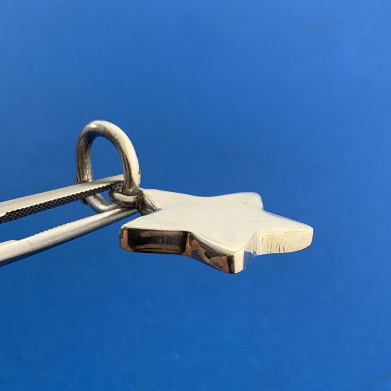 925 Sterling Silver Solid Star Charm Pendant