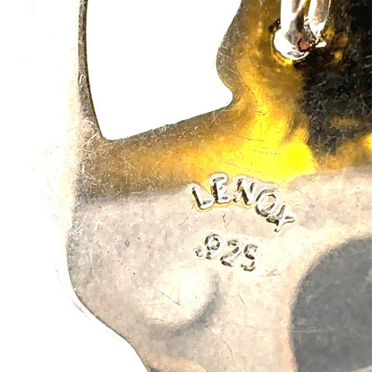 Vintage Lenox 925 Sterling Silver Gold Vermeil Two-Tone Cats Heart Pendant