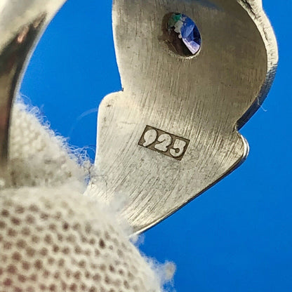 Designer 18K Yellow Gold 925 Sterling Silver Estruscan Style Cocktail Ring