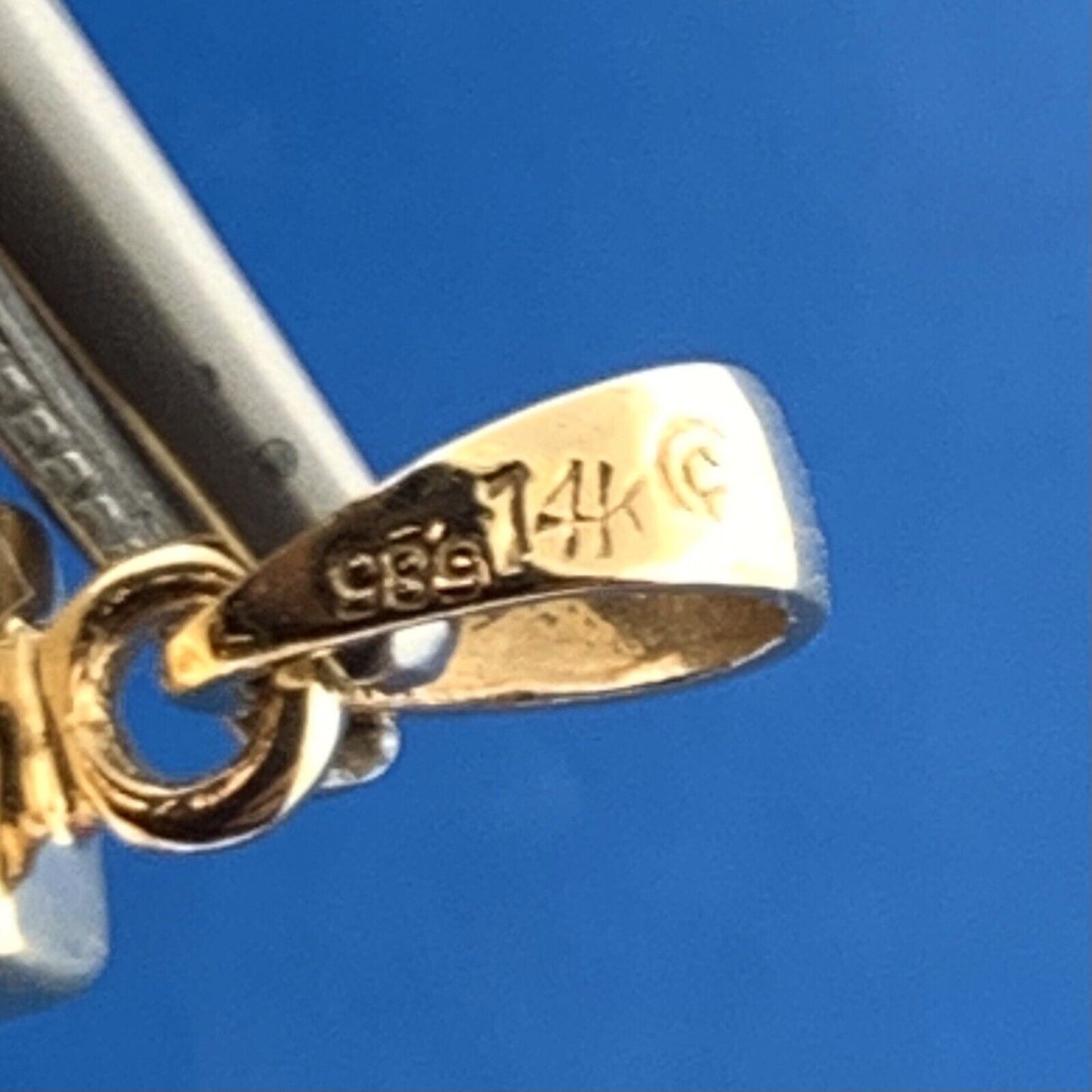 Designer 14K Yellow White Gold Citrine Diamond Accented Statement Cross Pendant