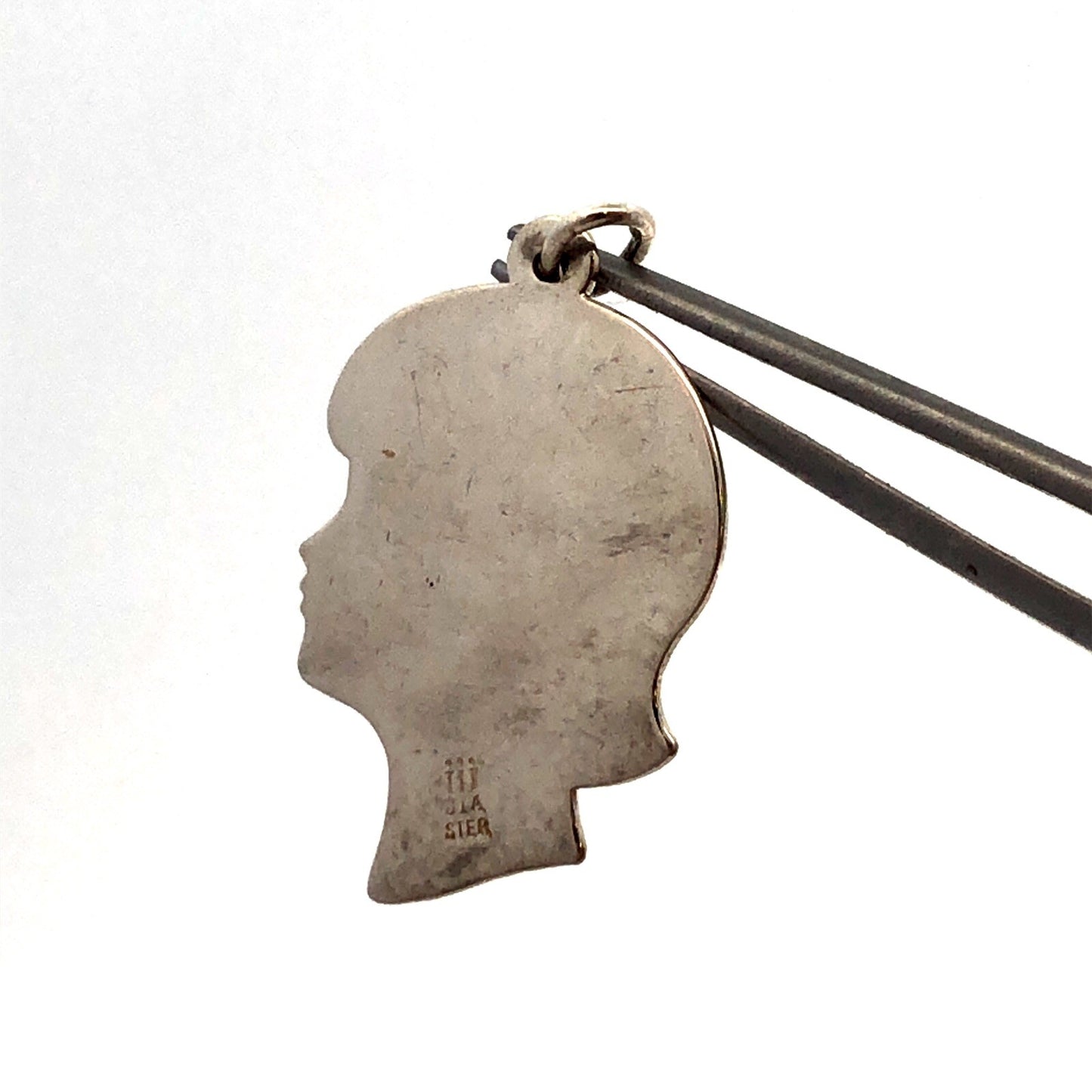 James Avery 925 Sterling Silver Girl Profile Silhouette Olivia Charm Pendant