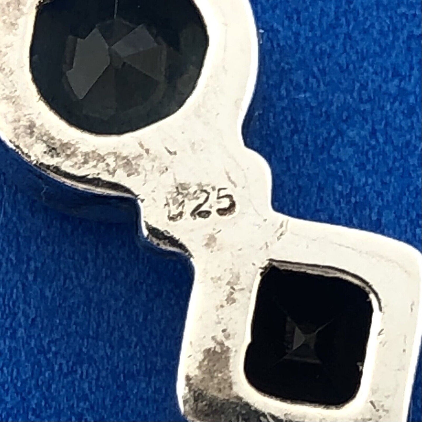 Retro 925 Sterling Silver Citrine Blue Topaz Smokey Quartz Drop Dangle Earrings