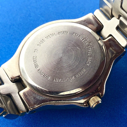 Bulova 98M36 Stainless Steel Gold Tone Accents Ladies Bracelet Watch