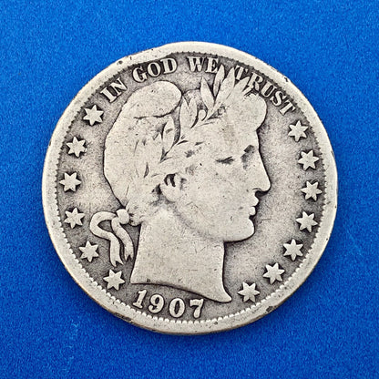 1907 O Silver Barber Half Dollar Better Key Date Rare Scarce New Orleans Coin