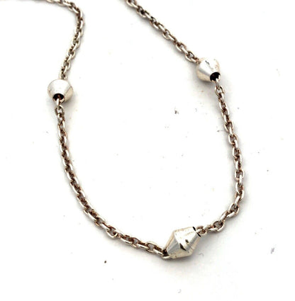 Italy 925 Sterling Silver Round Engravable Tag Station Oval Link Chain Necklace