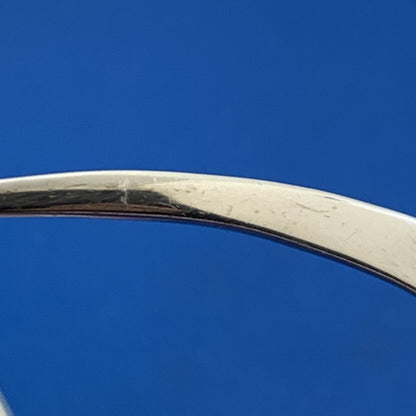 Modernist 925 Sterling Silver Crop Circle Wave Simple Bangle Bracelet