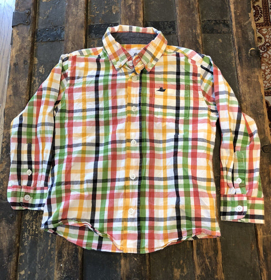 Southbound Multi-Colored Red Checkered 100% Cotton Size 5 Button Up Shirt
