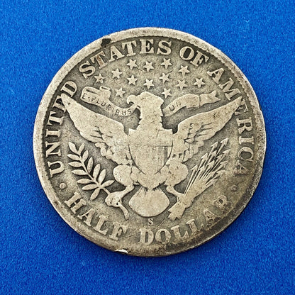 1911 S Barber Silver Half Dollar Better Rare Key San Francisco Mint Coin