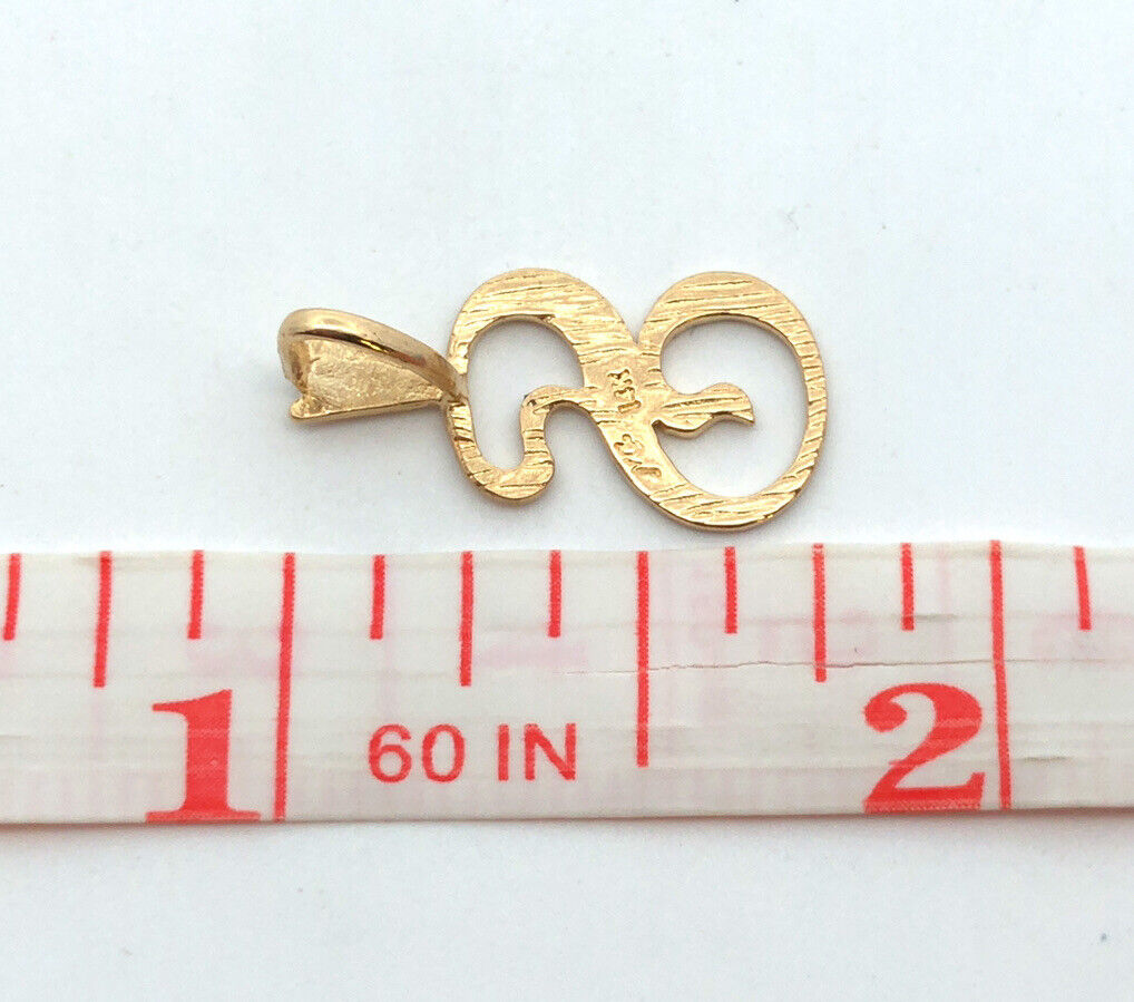 Designer Michael Anthony Ma 14K Yellow Gold Letter Script Initial S Pendant