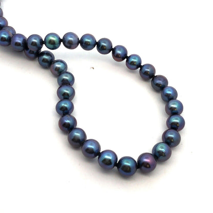 Designer 925 Sterling Silver Gold Vermeil Tahitian Pearl Beaded Necklace