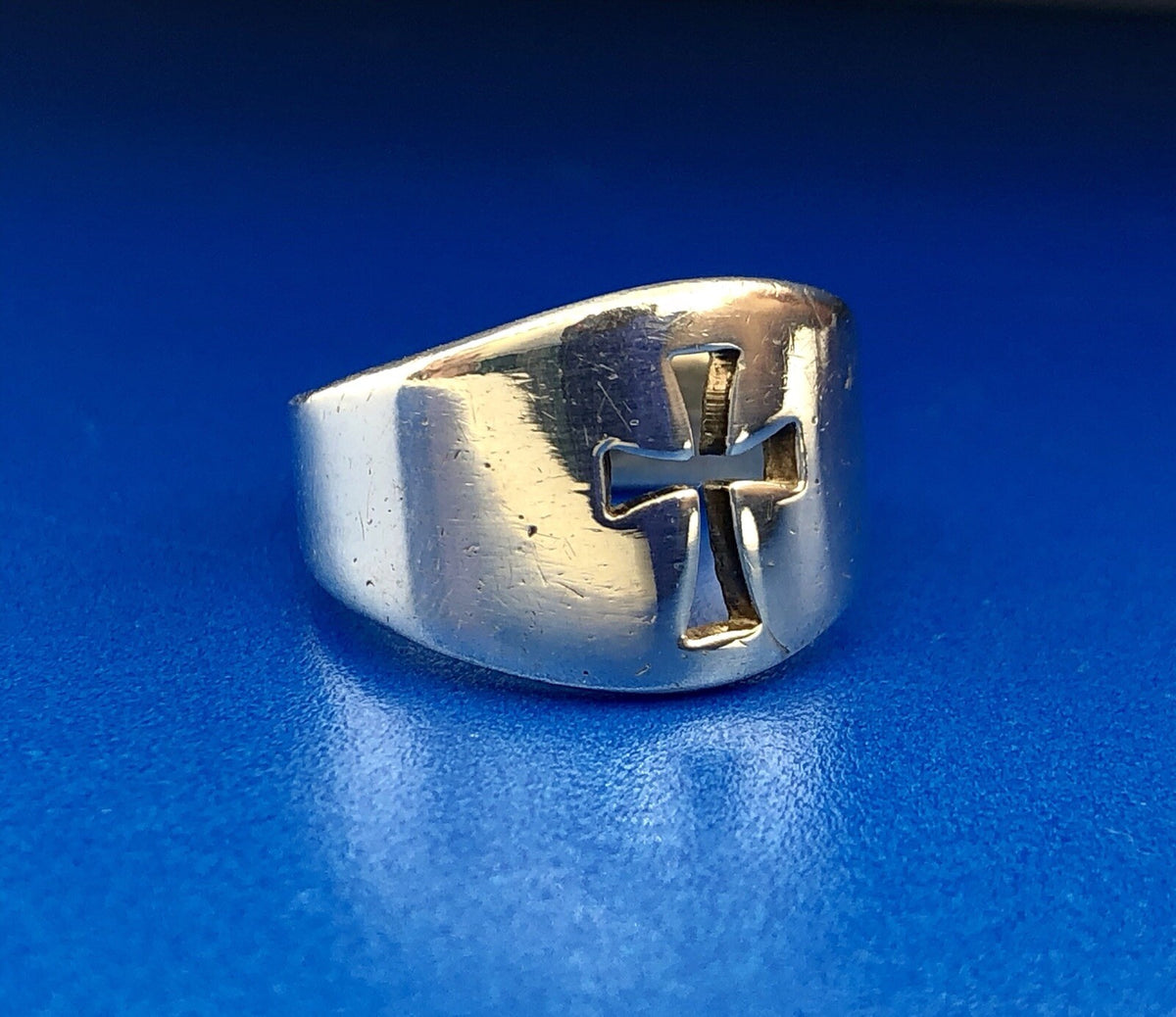 James Avery Sterling Silver 925 Wide Crosslet Designer Size 4.75 Cross Ring