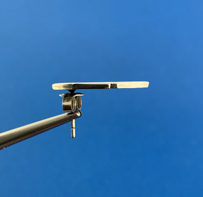 Stunning Sterling Silver 925 Celtic Runic Cross Friction Back Stud Earrings