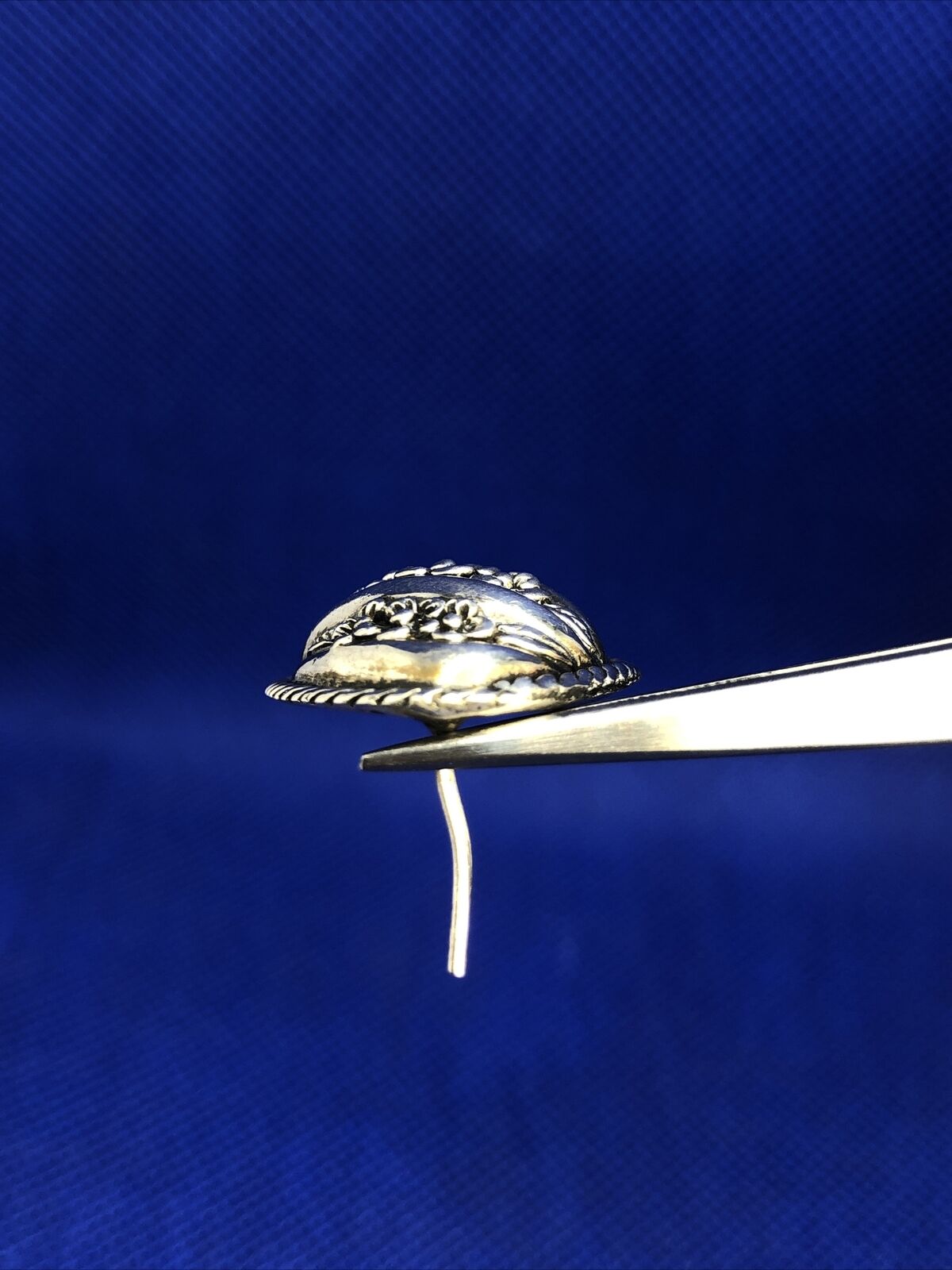 Taxco Mexico 925 Sterling Silver Chunky Teardrop Floral Stud Earrings