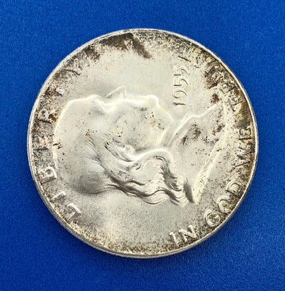 1955 P Silver Franklin Half Dollar BU Philadelphia Mint 90% Key Better Date