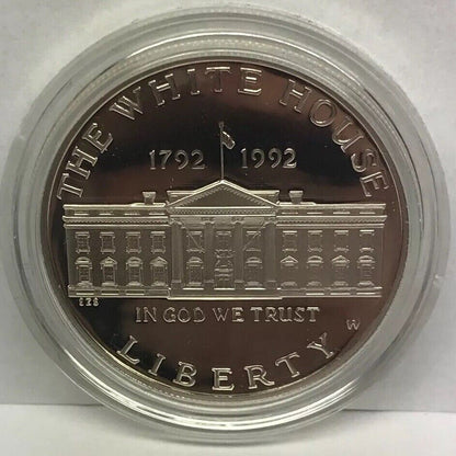 1992 W White House 200th Anniversary Commemorative Proof Silver Dollar OMP/COA