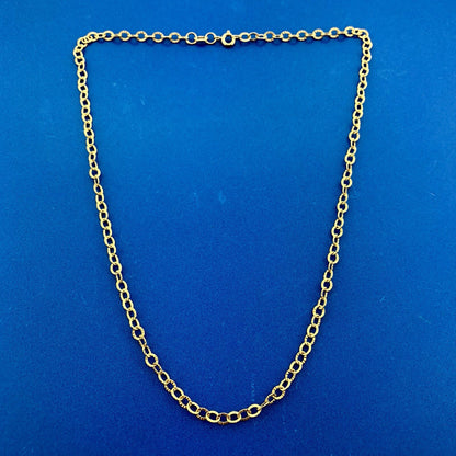 Michael Anthony MA Italy 10K Yellow Gold Textured Oval Link Chain Necklace