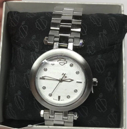 By Bulova Harley-Davidson Womens Stainless Steel Watch 76L171 New in Box W/Tags