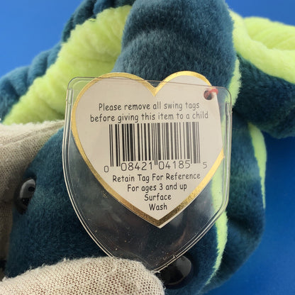 1997 TY Beanie Baby Hissy The Snake DOB 04-04-97 Mint Condition - 4185 Retired