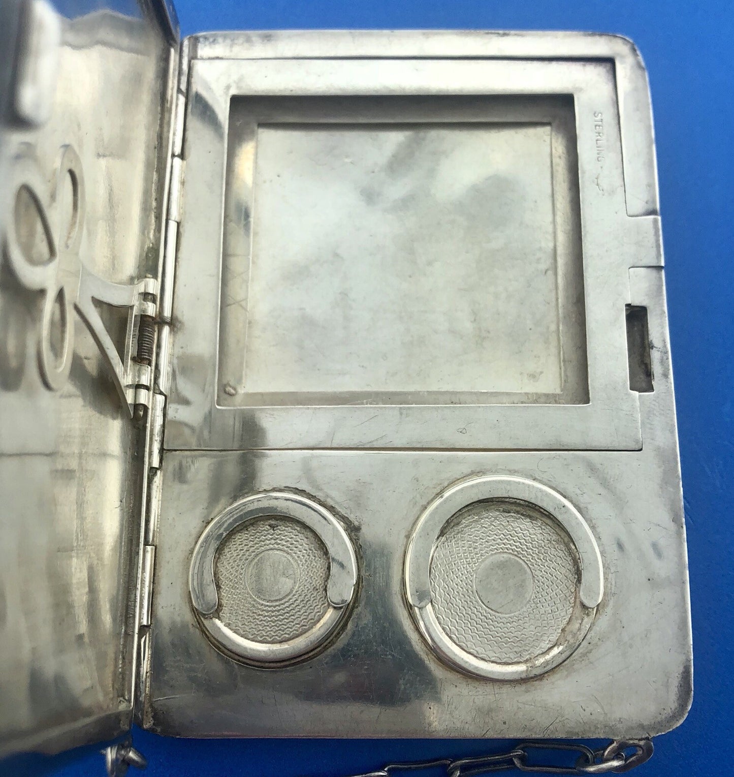 Art Deco Webster Co Sterling Silver Change Cigarette Vanity Purse Monogram CPE