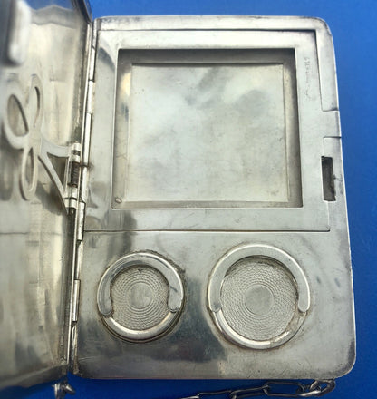 Art Deco Webster Co Sterling Silver Change Cigarette Vanity Purse Monogram CPE