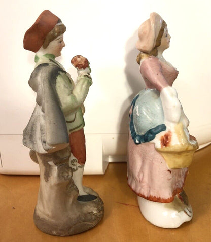 Vintage Occupied Japan Porcelain Man And Woman 2 Piece Lot Of Figurines