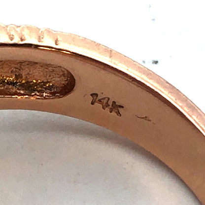 Designer 14K Rose Gold Oval Amethyst Diamond Halo Statement Size 7 Cocktail Ring