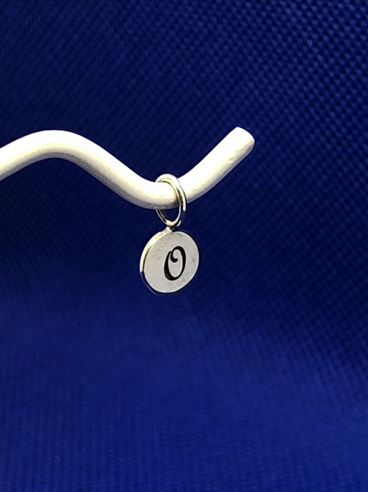 Designer PST 925 Sterling Silver Script O Initial Letter Petite Bracelet Charm