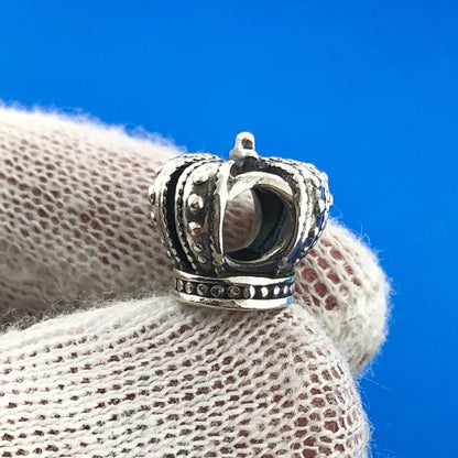 Stunning Sterling Silver 925 Retro Heraldic 6 Arch Royal Crown Charm