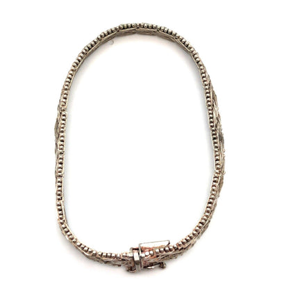 Designer Italy 925 Sterling Silver Florentine Polished Chevron Link Bracelet