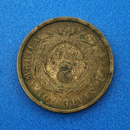 1865 P United States Bronze Two Cent Piece $.02 2c Philadelphia Mint Coin
