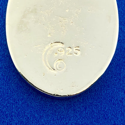 Carolyn Pollack R Moon Sterling Silver 925 Oval Scroll Floral Pendant Necklace