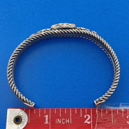 Ella Cowboy Navajo 925 Sterling Silver Turquoise Cabochon Vintage Cuff Bracelet