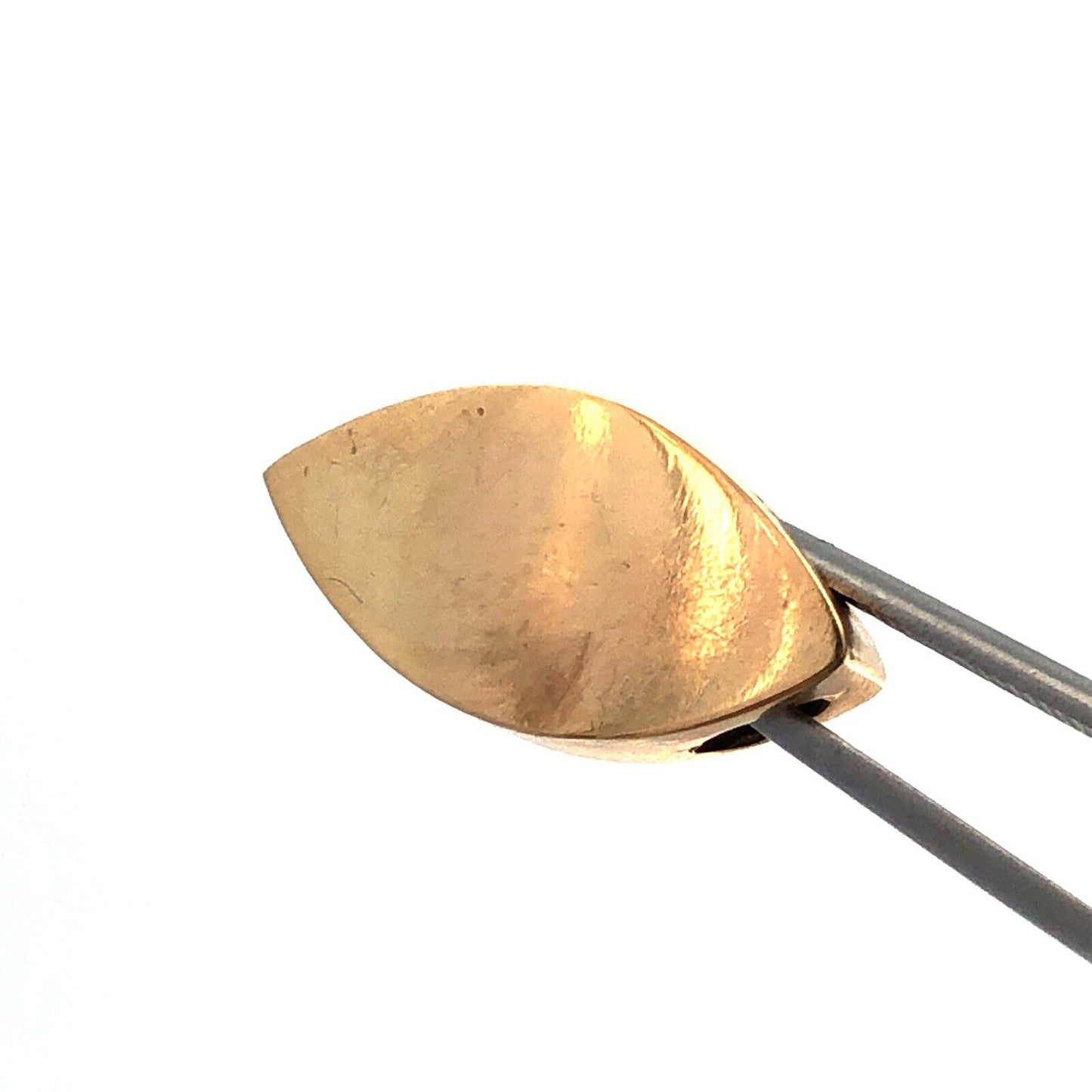 Vintage 10K Yellow Gold Marquise Opal Cabochon Slide Bracelet Charm