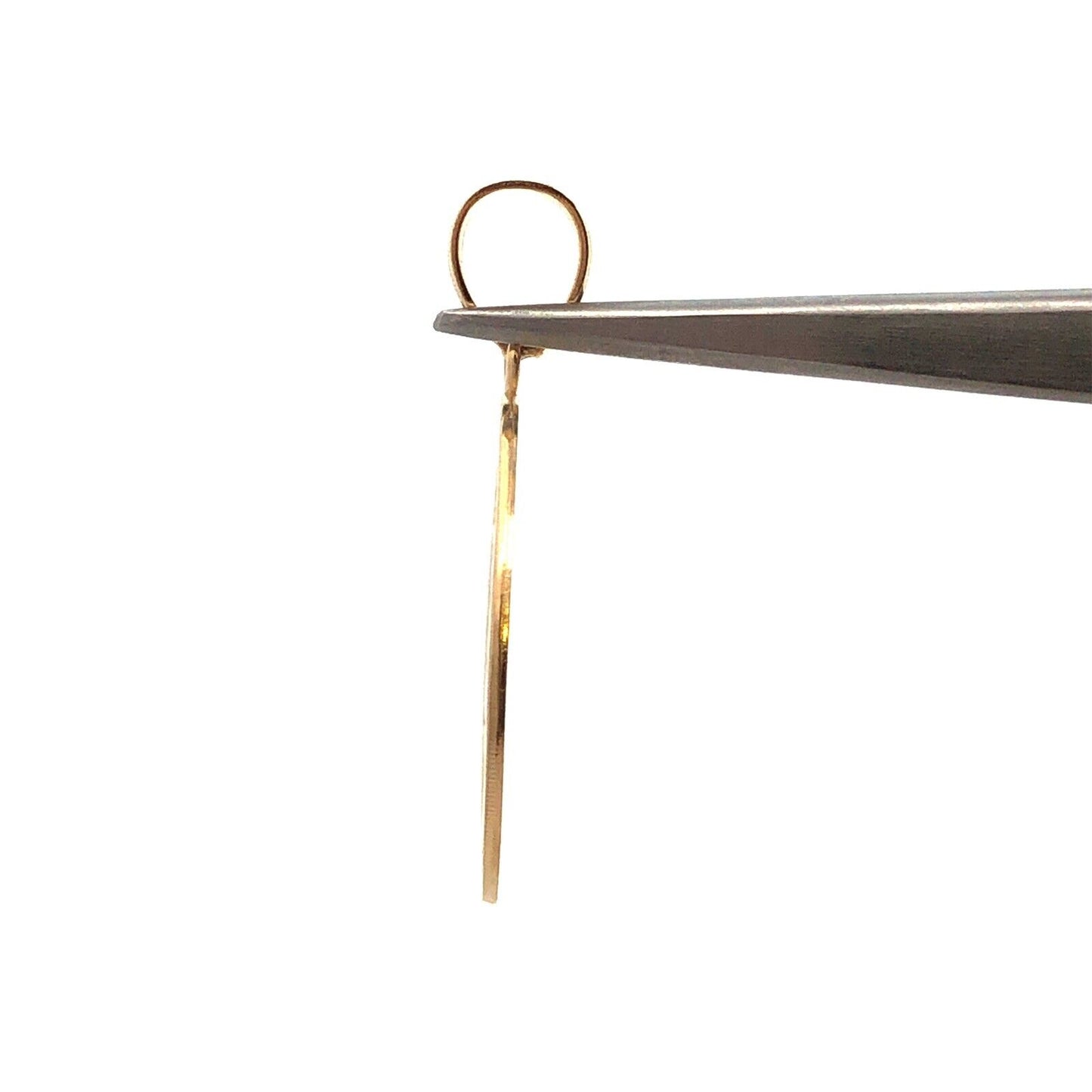 Designer NGI 14K Yellow Gold Enamel God Bless America USA Flag Round Pendant