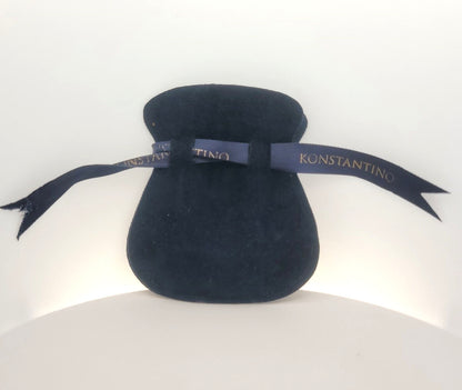 Konstantino 925 Sterling Silver 18K Yellow Gold Floral Station Chain Bracelet