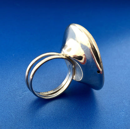Karizia KA1772 Sterling Silver 925 Contemporary Floral Statement Cocktail Ring