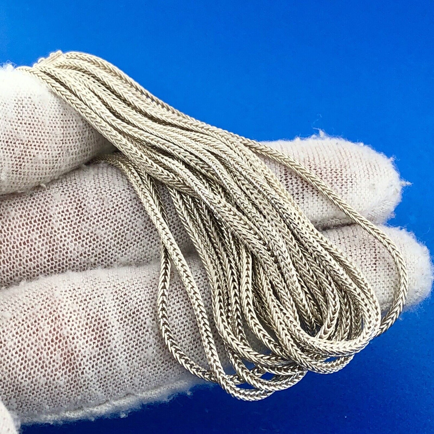 Designer Anatoli 925 Sterling Silver 10 Strand Wheat Link Mesh Cuff Bracelet