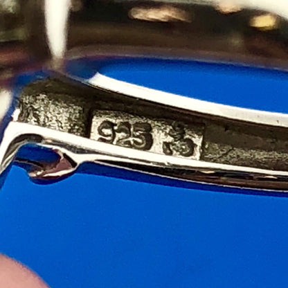 Gorgeous Sterling Silver 925 Purple Spinel Diamond Halo Statement Cocktail Ring