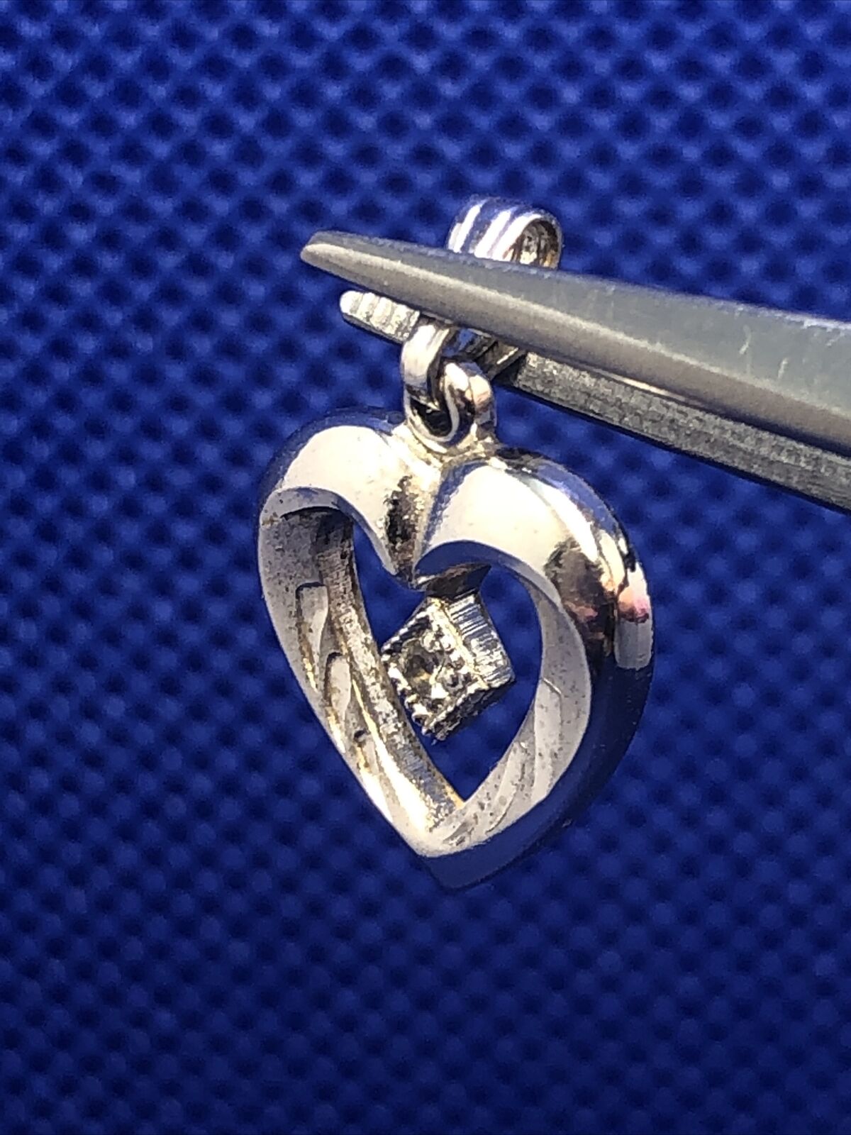 Designer THEDA 925 Sterling Silver White Amethyst Heart Love Anniversary Pendant