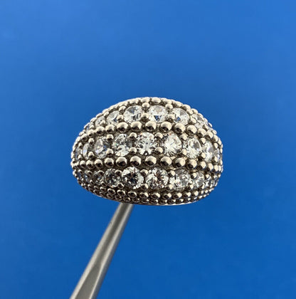 Silpada 925 Sterling Silver Cubic Zirconia CZ Sparkling Statement Dome Ring